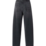 Jeans balloon fit con inserti effetto pelle 103857 A3GWPJ4 PINKO 