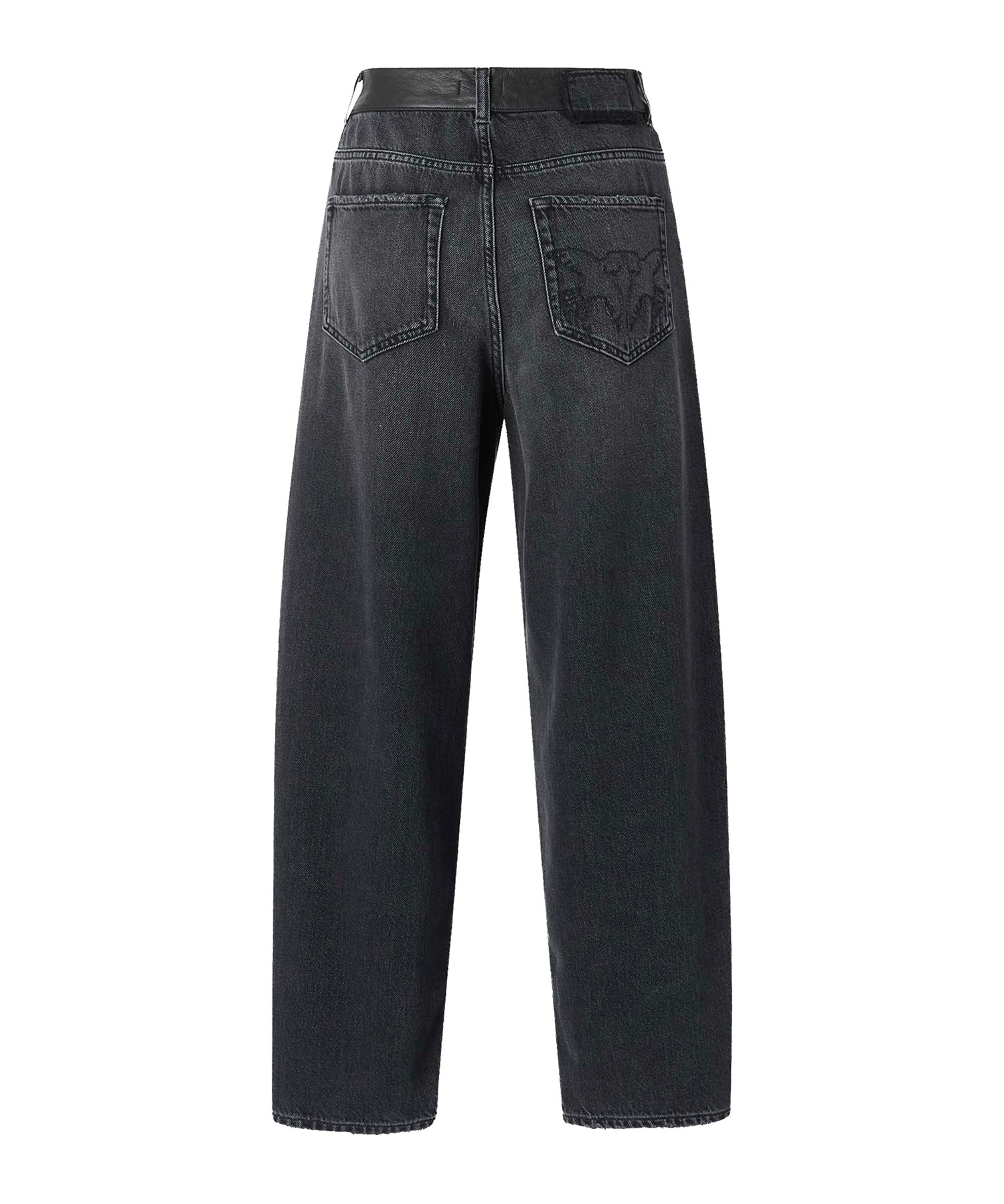 Jeans balloon fit con inserti effetto pelle 103857 A3GWPJ4 PINKO 