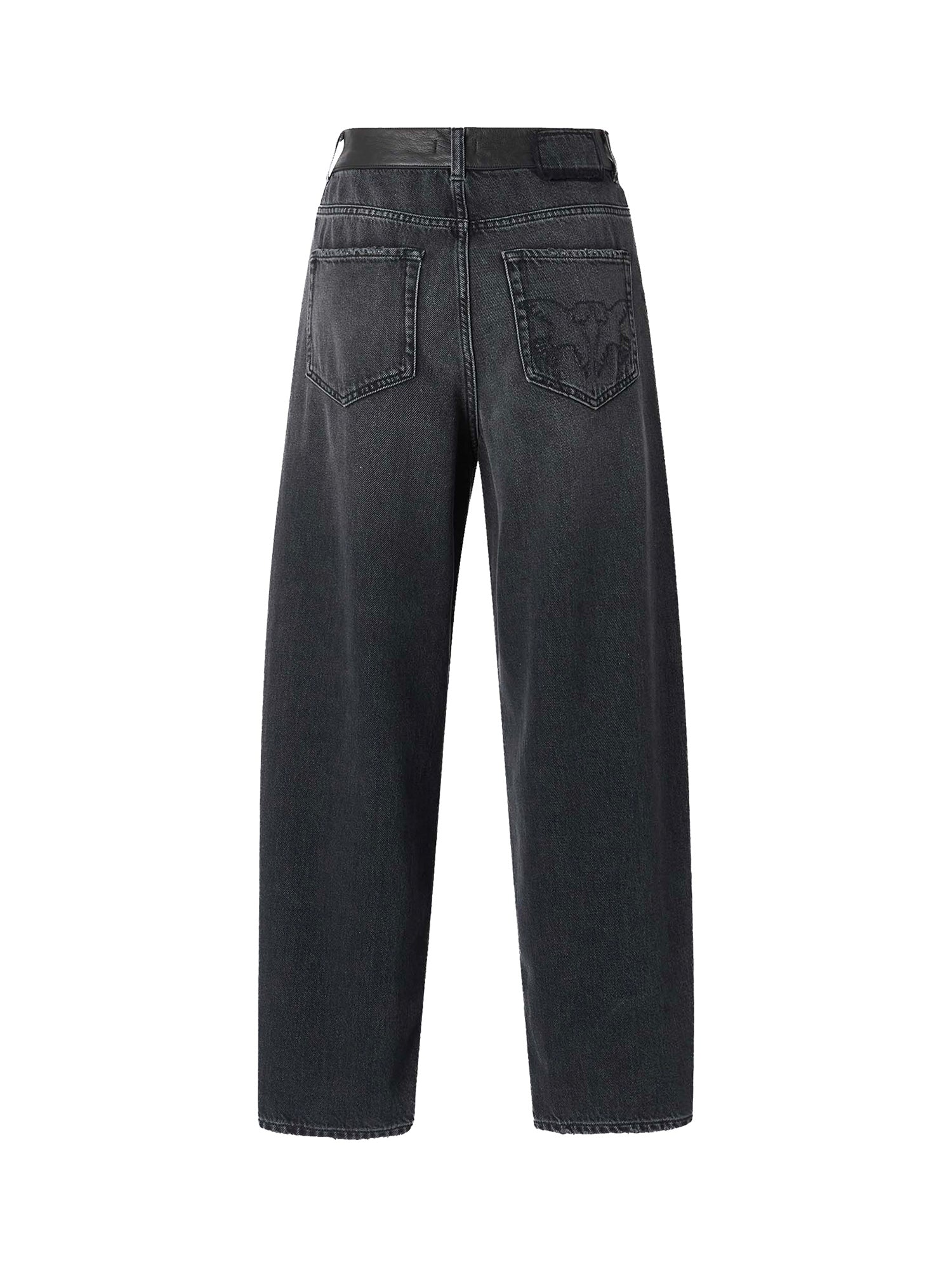 Jeans balloon fit con inserti effetto pelle 103857 A3GWPJ4 PINKO 