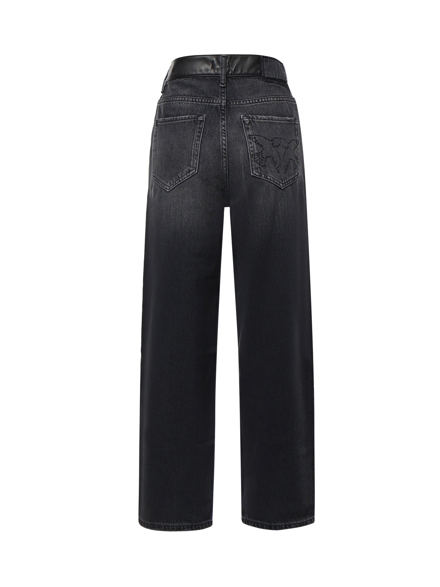 Jeans balloon fit con inserti effetto pelle 103857 A3GWPJ4 PINKO 