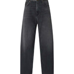 Jeans balloon fit con inserti effetto pelle 103857 A3GWPJ4 PINKO 