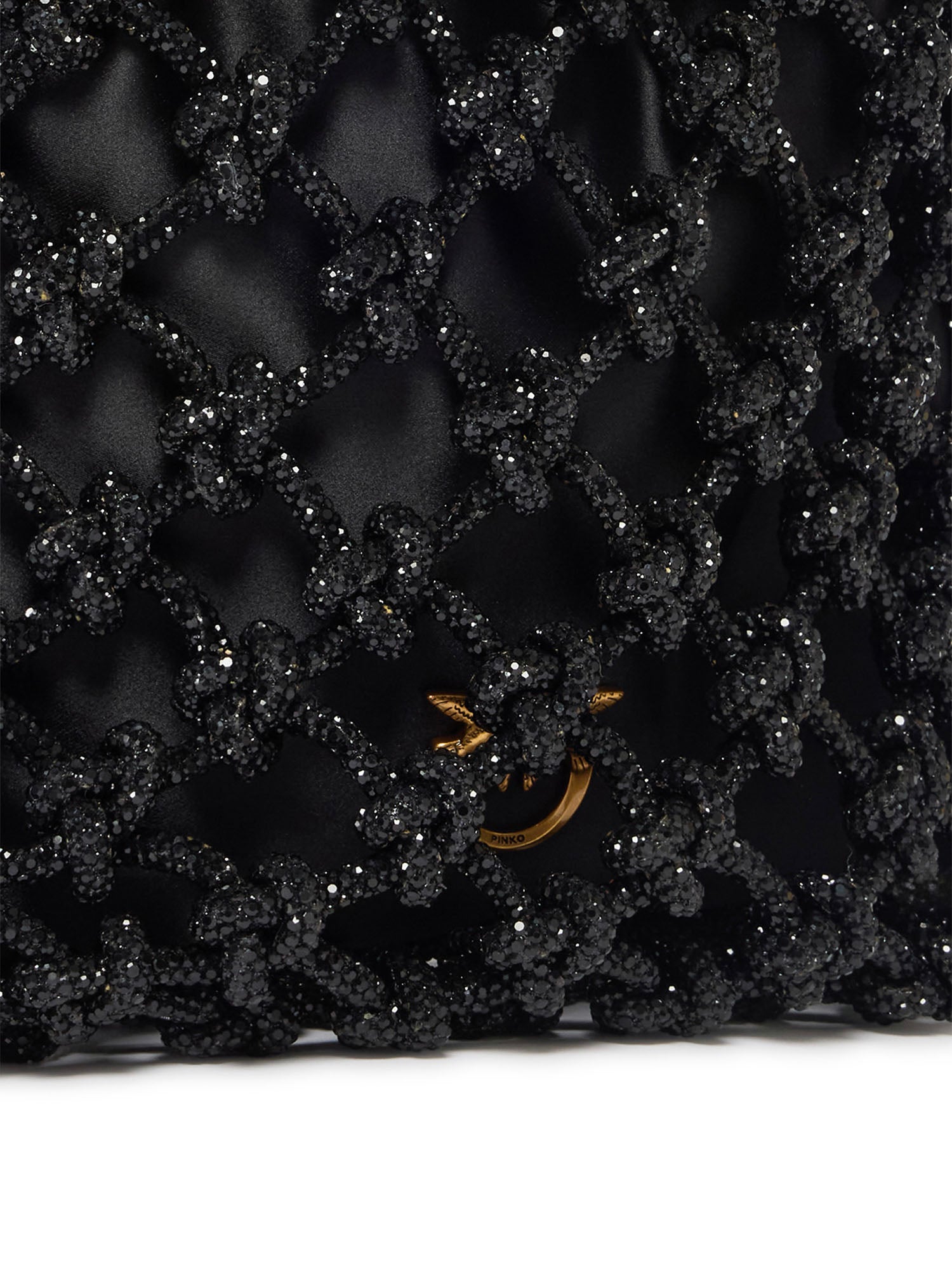 Borsa a spalla piccola con micro strass 105165 A2XKZ99Q PINKO 