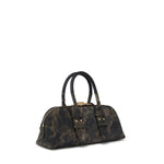Borsa a mano piccola Escape Bag Horizontal in suede con stampa camouflage 105334 A3LRST3Y PINKO 
