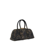 Borsa a mano piccola Escape Bag Horizontal in suede con stampa camouflage 105334 A3LRST3Y PINKO 