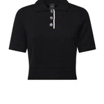 Polo cropped in lana e cashmere 105450 A3G1Z99 PINKO 