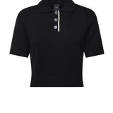 Polo cropped in lana e cashmere 105450 A3G1Z99 PINKO 