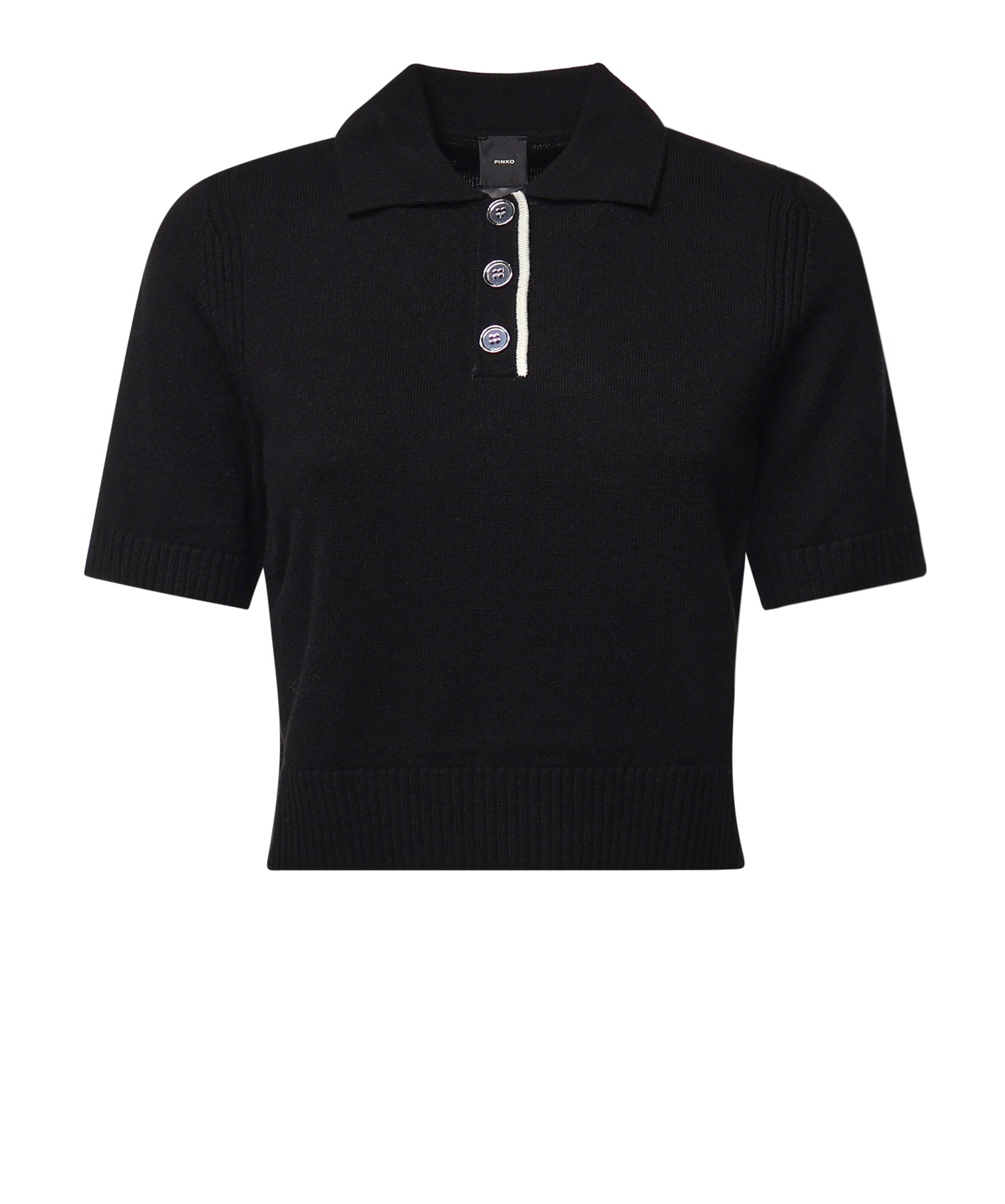 Polo cropped in lana e cashmere 105450 A3G1Z99 PINKO 