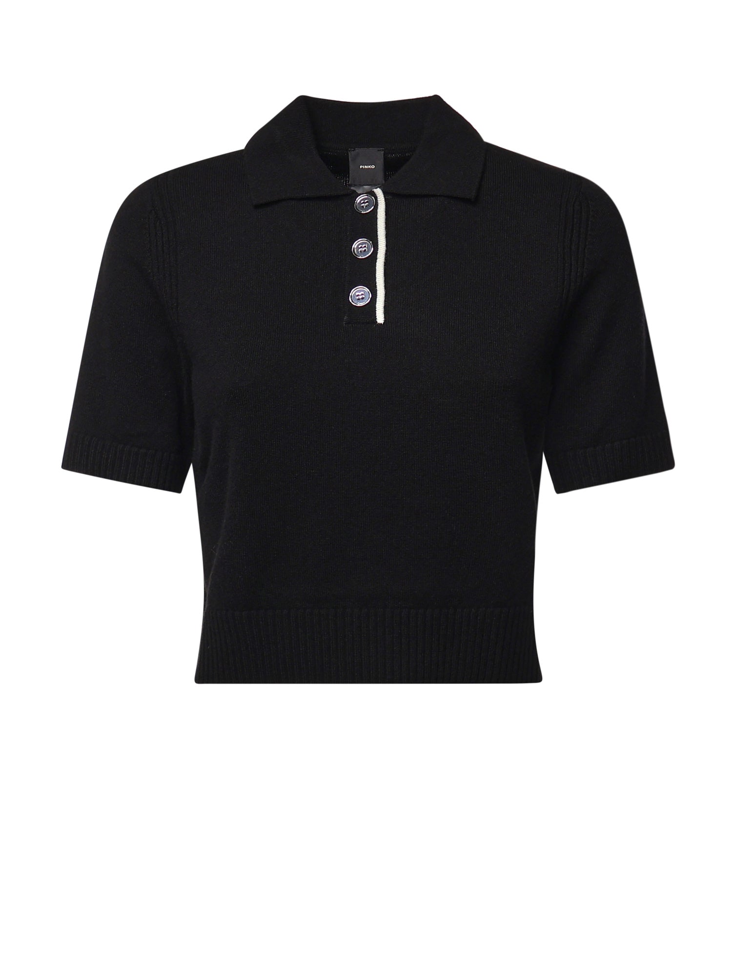 Polo cropped in lana e cashmere 105450 A3G1Z99 PINKO 