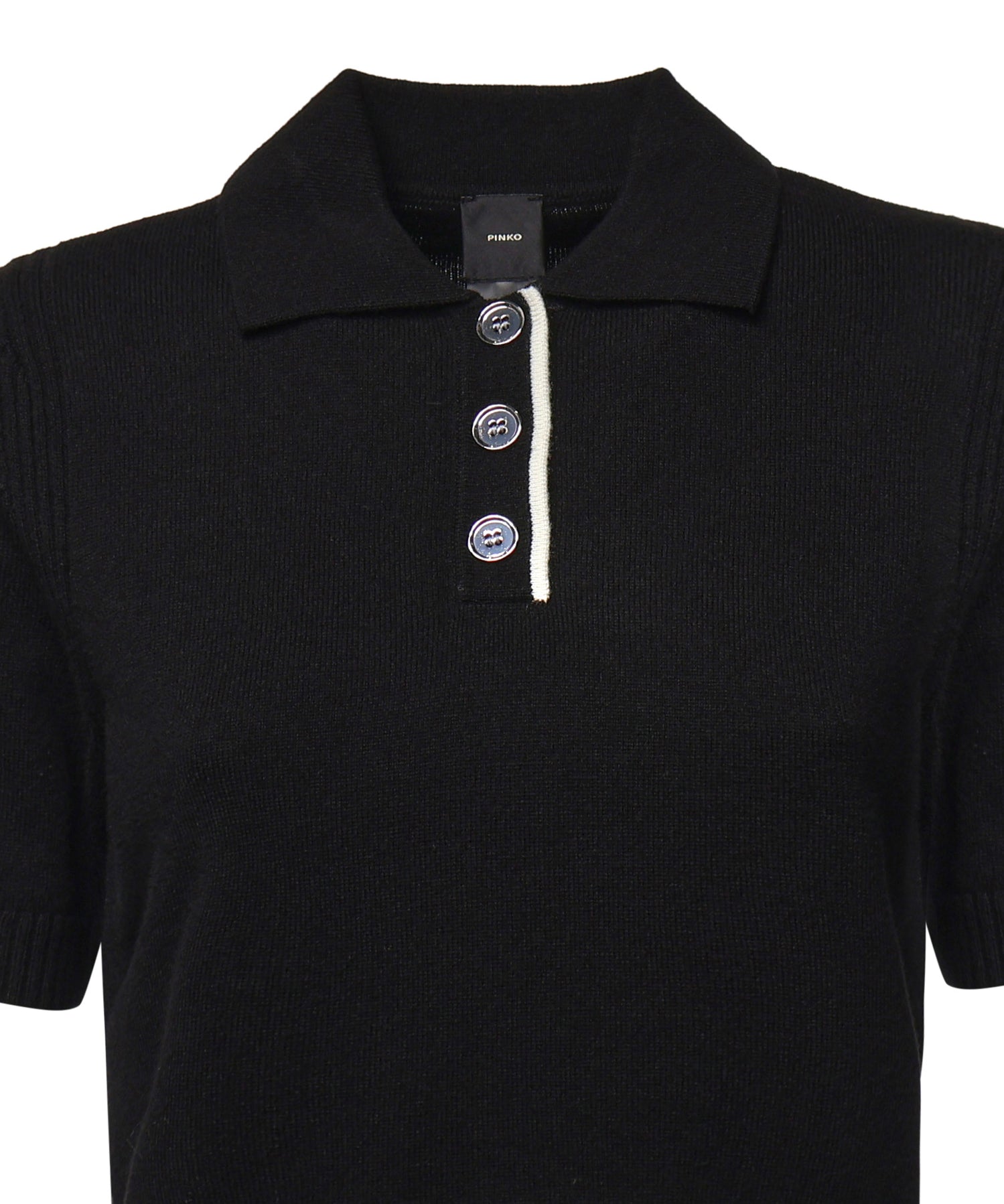 Polo cropped in lana e cashmere 105450 A3G1Z99 PINKO 