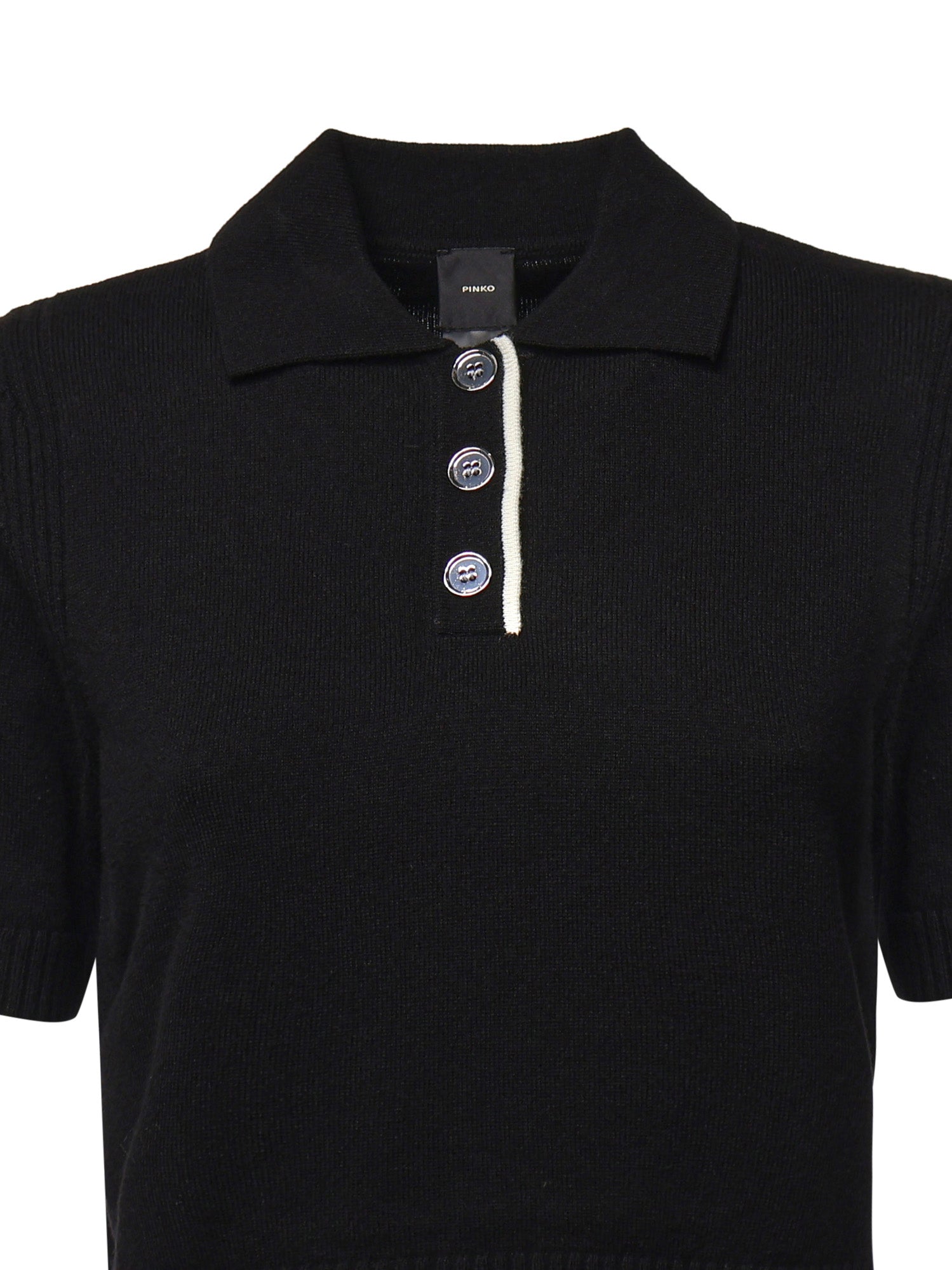 Polo cropped in lana e cashmere 105450 A3G1Z99 PINKO 