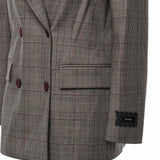 Giacca doppiopetto check in misto lana 105617 A3FFCYZ PINKO 