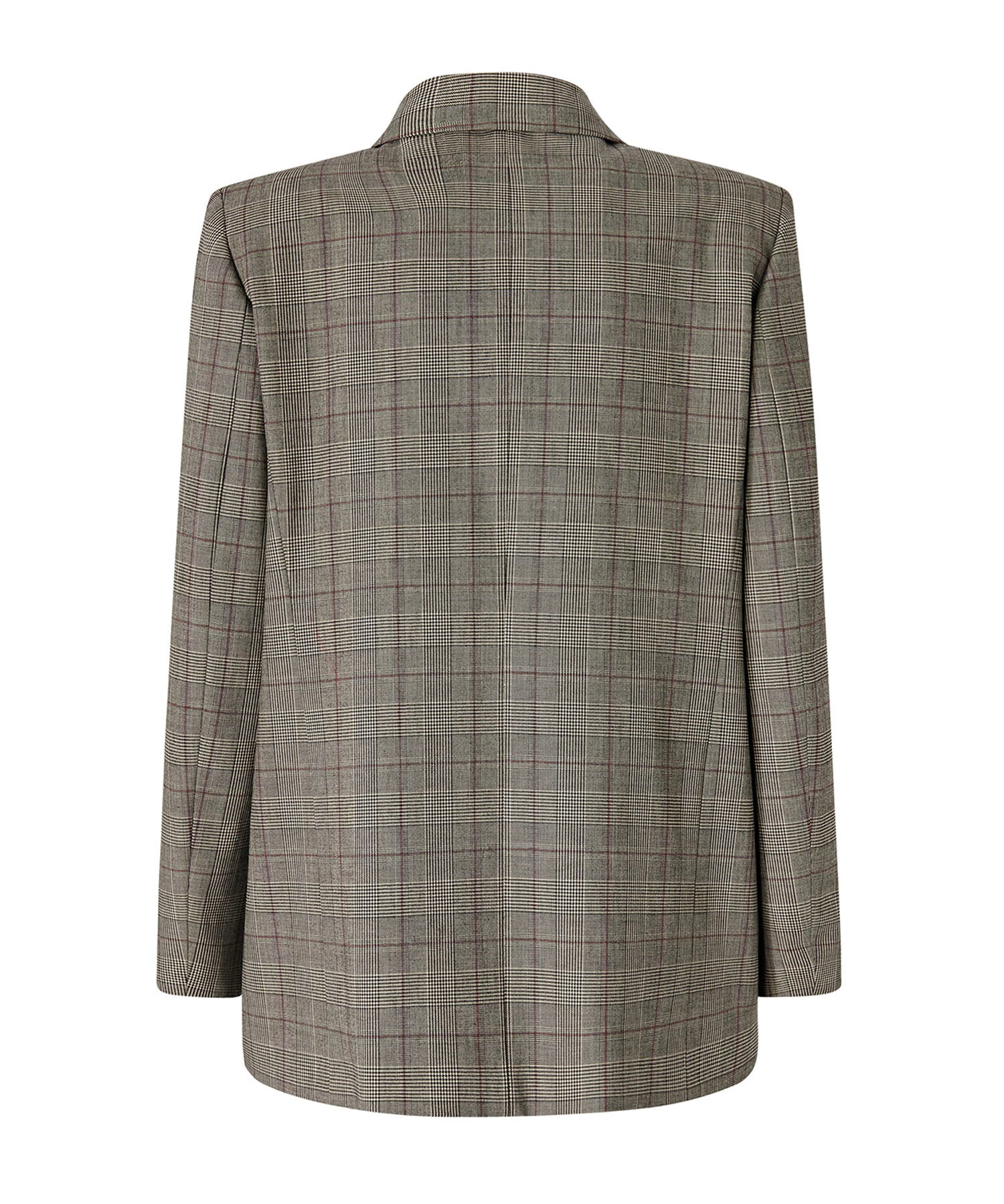 Giacca doppiopetto check in misto lana 105617 A3FFCYZ PINKO 