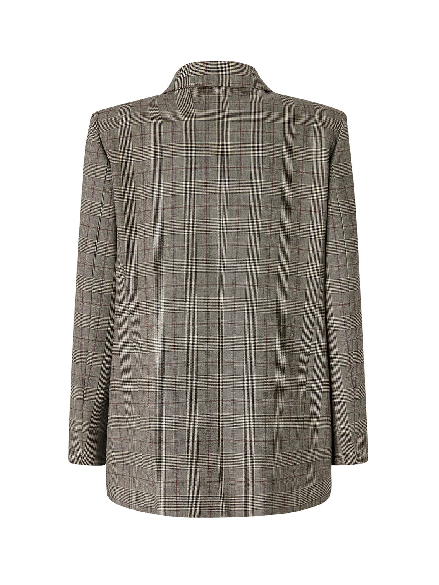 Giacca doppiopetto check in misto lana 105617 A3FFCYZ PINKO 