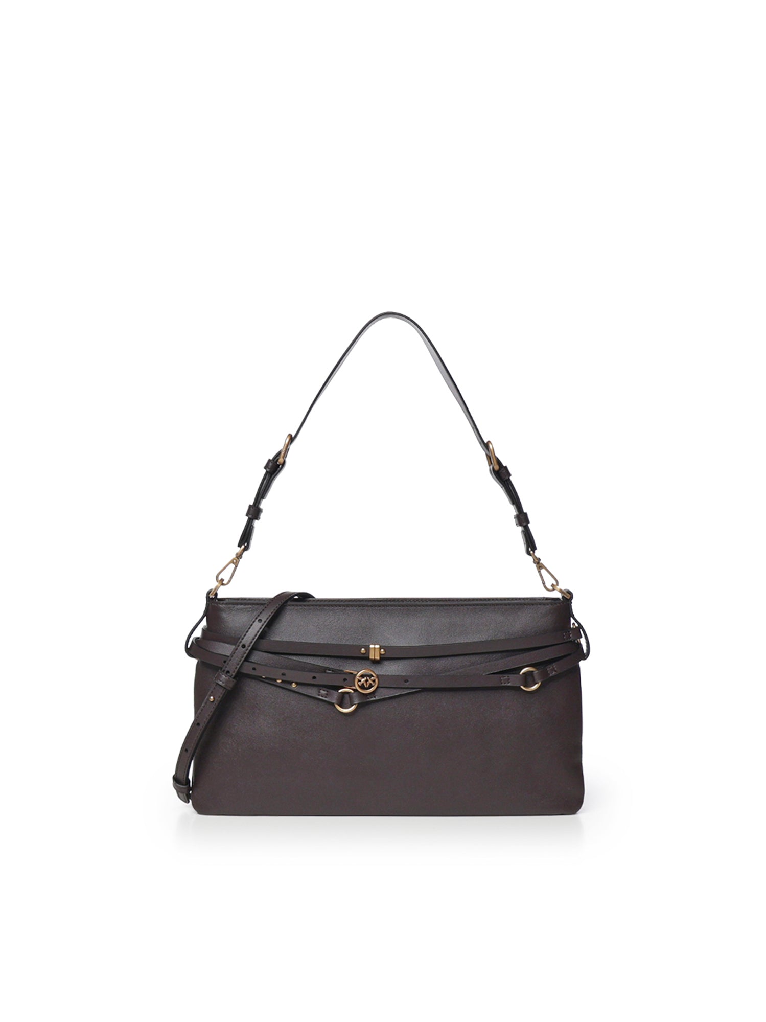 Borsa a spalla media Belt Bag in pelle 106176 A0QOM12Q PINKO 