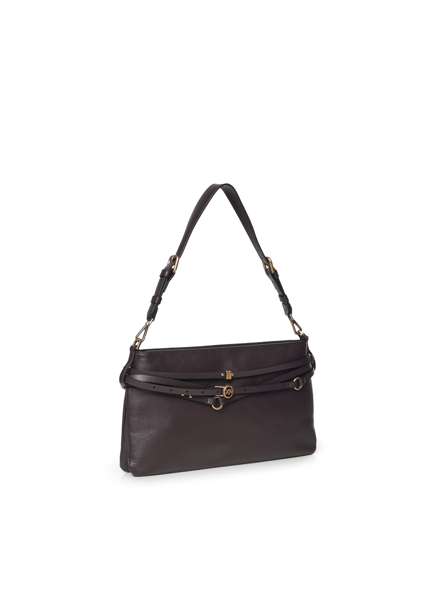 Borsa a spalla media Belt Bag in pelle 106176 A0QOM12Q PINKO 