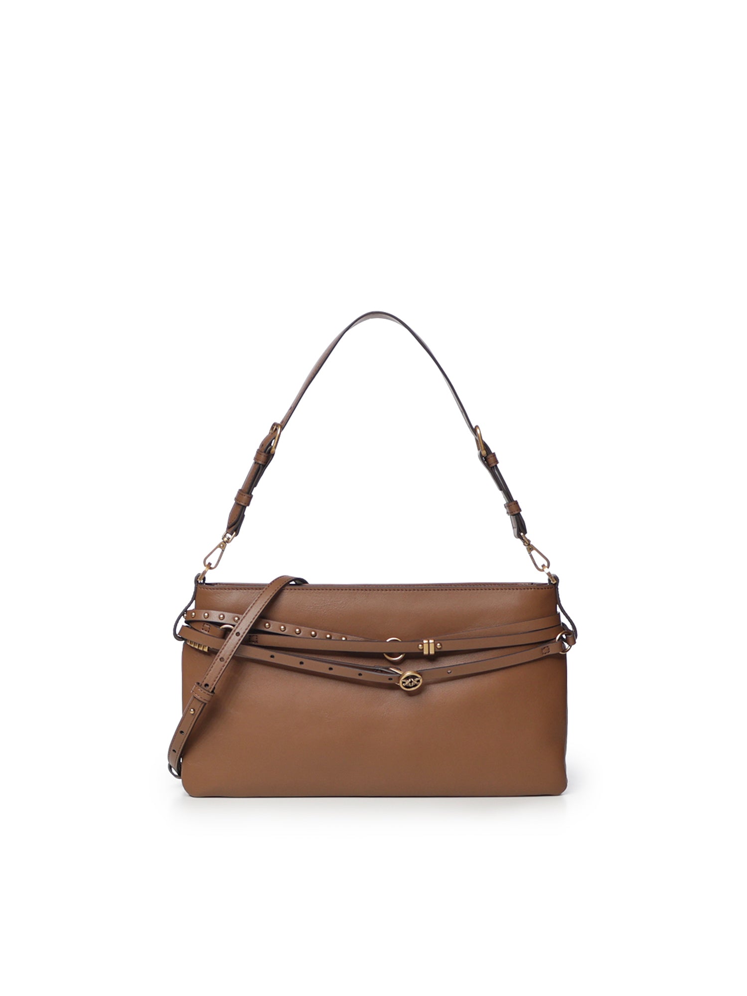 Borsa a spalla media Belt Bag in pelle 106176 A0QOM37Q PINKO 