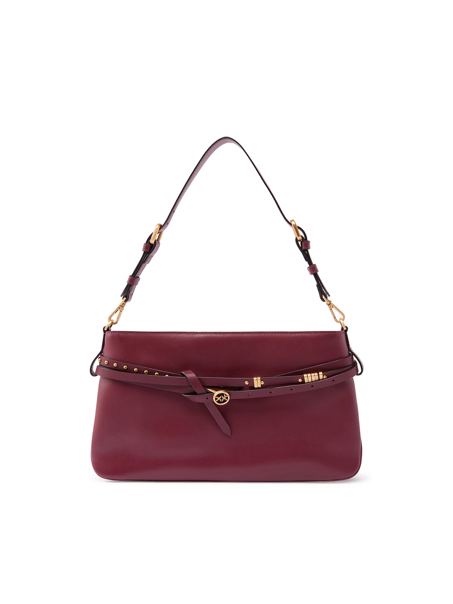 Borsa a spalla media Belt Bag in pelle 106176 A0QOWW5Q PINKO 