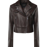 Giacca biker in nappa 106247 A3EBL72 PINKO 