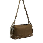 Borsa a spalla media Keeper Bag in suede 106676 A3LXV65N PINKO 