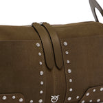 Borsa a spalla media Keeper Bag in suede 106676 A3LXV65N PINKO 