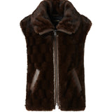 Gilet effetto pelliccia con zip 106939 A3C5M11 PINKO 