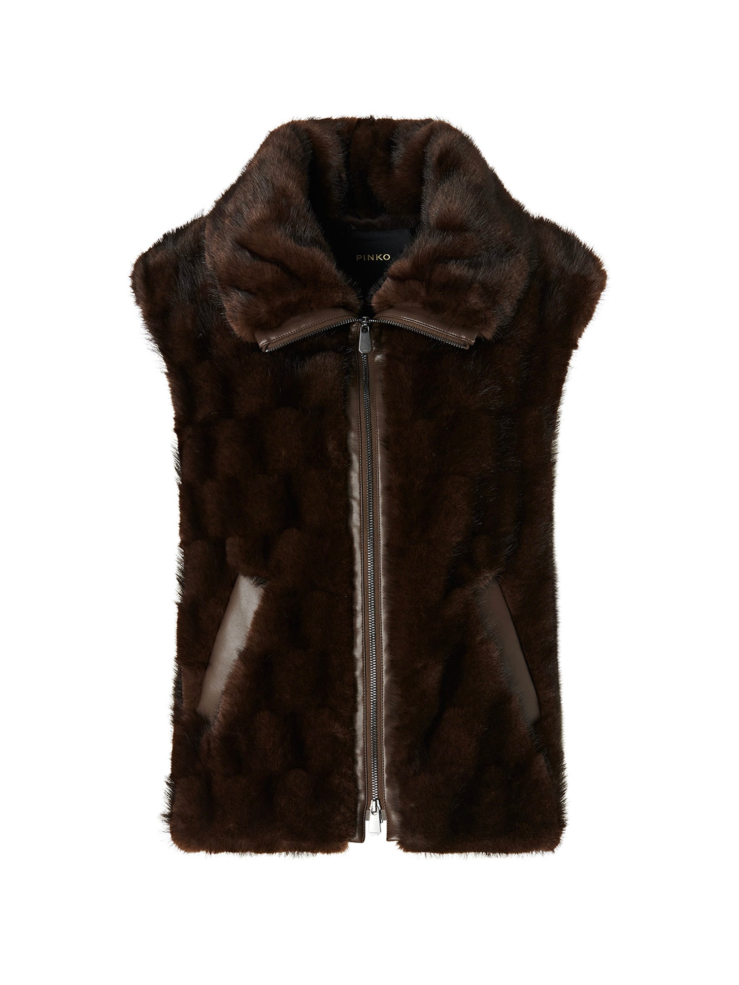 Gilet effetto pelliccia con zip 106939 A3C5M11 PINKO 