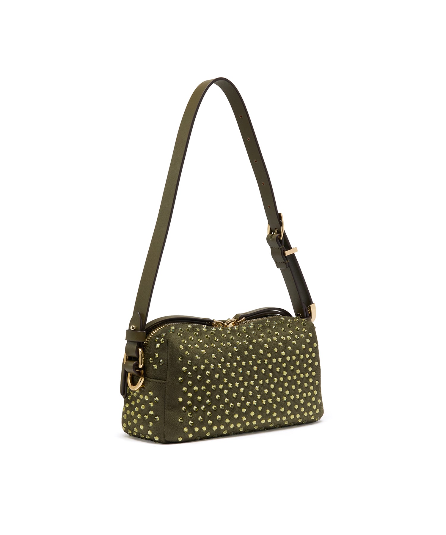 Borsa bauletto mini effetto suede con strass 106967 A3O8V65Y PINKO 