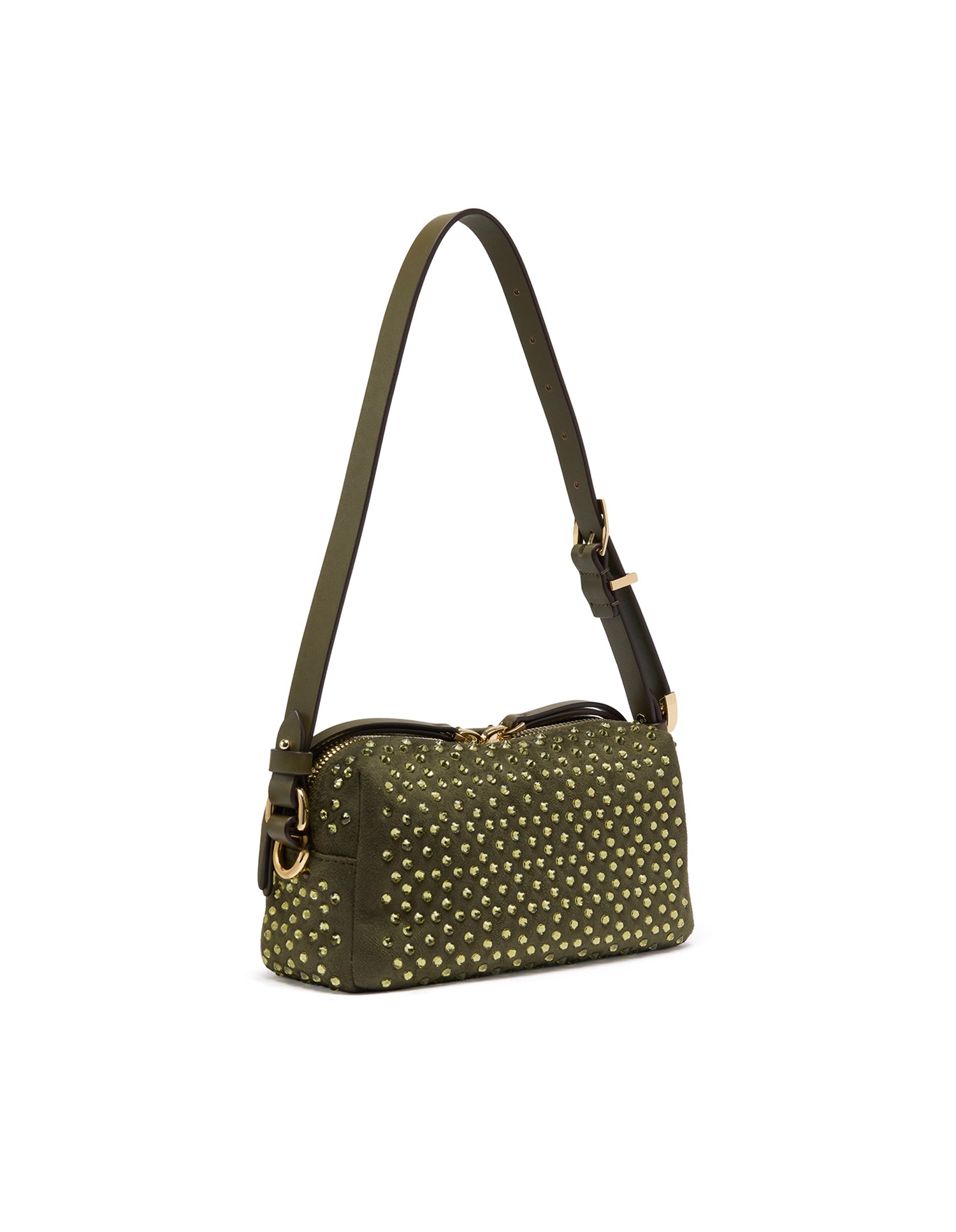 Borsa bauletto mini effetto suede con strass 106967 A3O8V65Y PINKO 