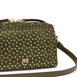 Borsa bauletto mini effetto suede con strass 106967 A3O8V65Y PINKO 