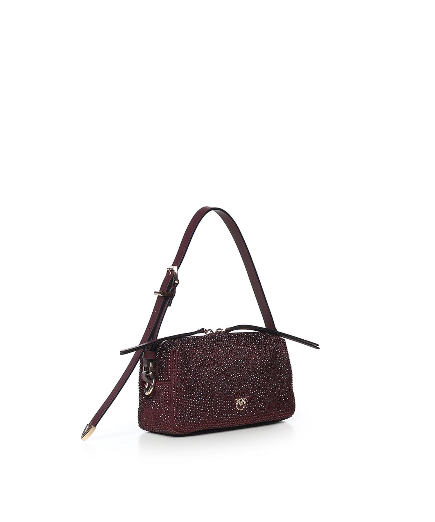 Borsa bauletto mini effetto suede con strass 106967 A3O8W34Y PINKO 