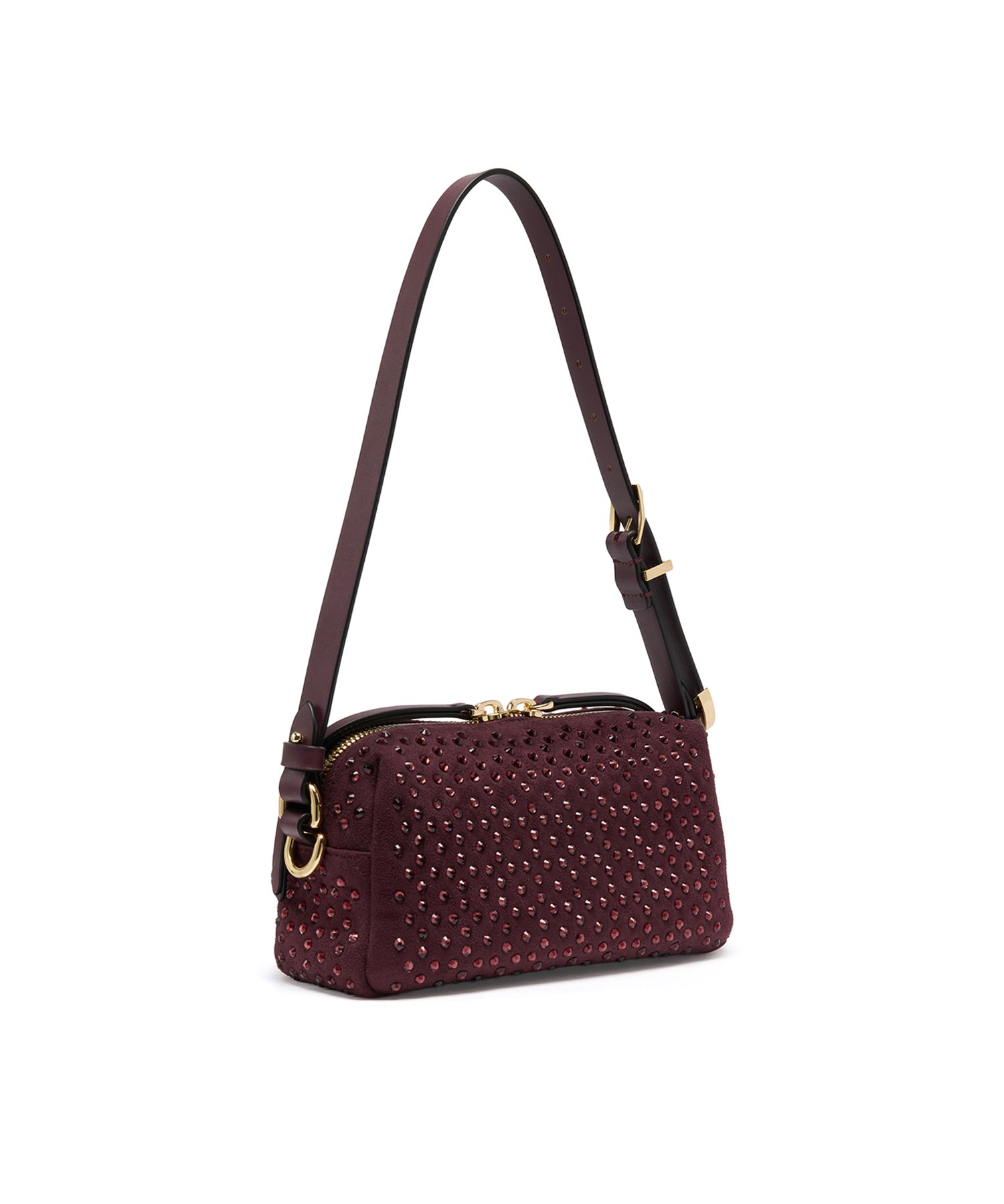 Borsa bauletto mini effetto suede con strass 106967 A3O8W34Y PINKO 