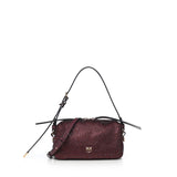 Borsa bauletto mini effetto suede con strass 106967 A3O8W34Y PINKO 
