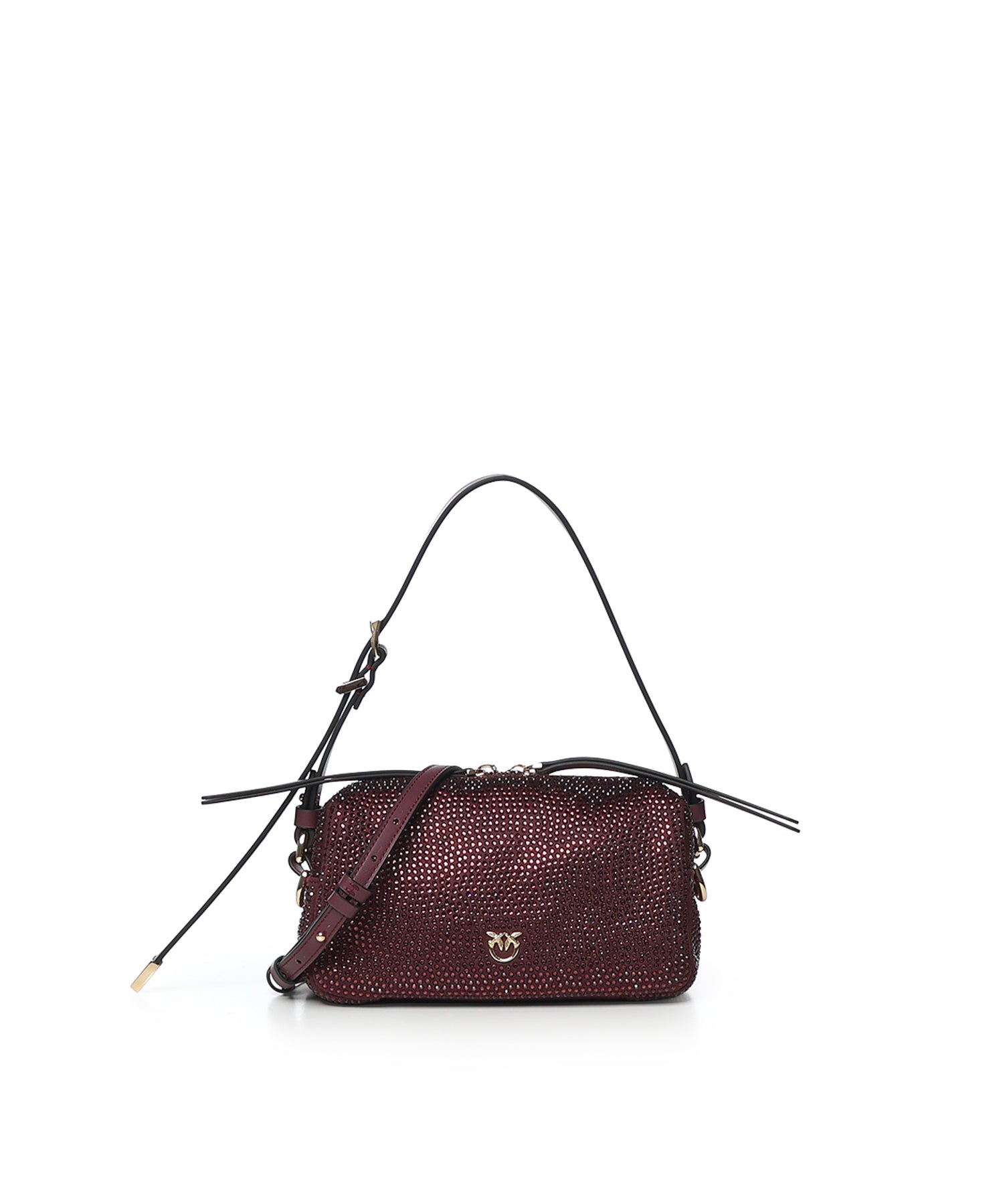 Borsa bauletto mini effetto suede con strass 106967 A3O8W34Y PINKO 