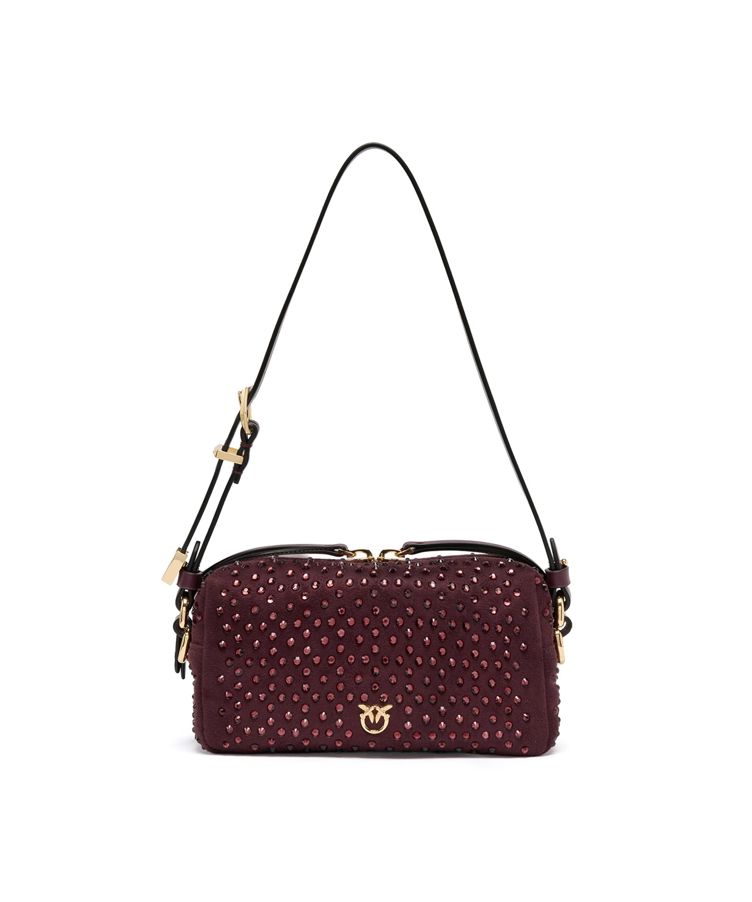 Borsa bauletto mini effetto suede con strass 106967 A3O8W34Y PINKO 