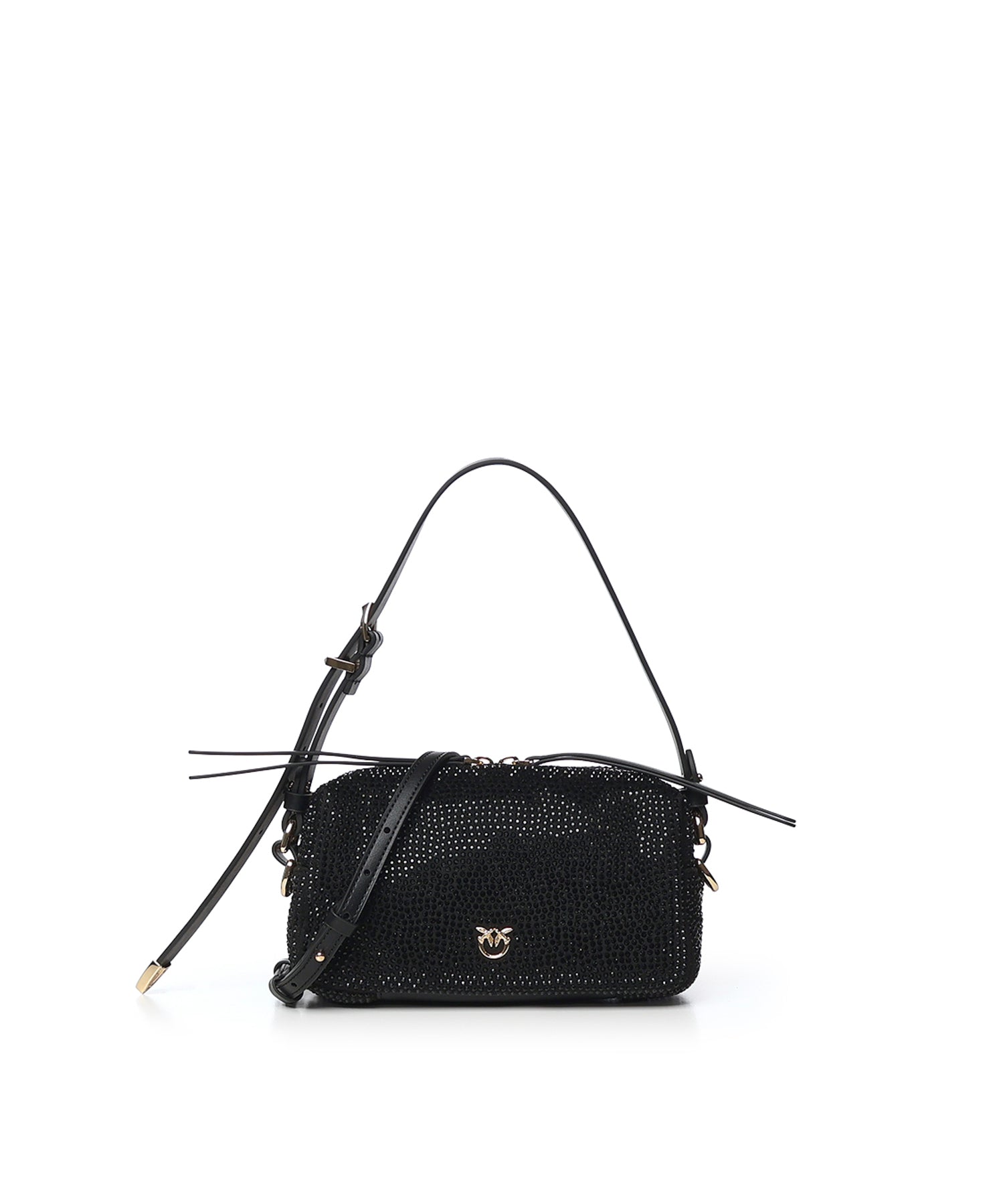 Borsa bauletto mini effetto suede con strass 106967 A3O8Z99Y PINKO 
