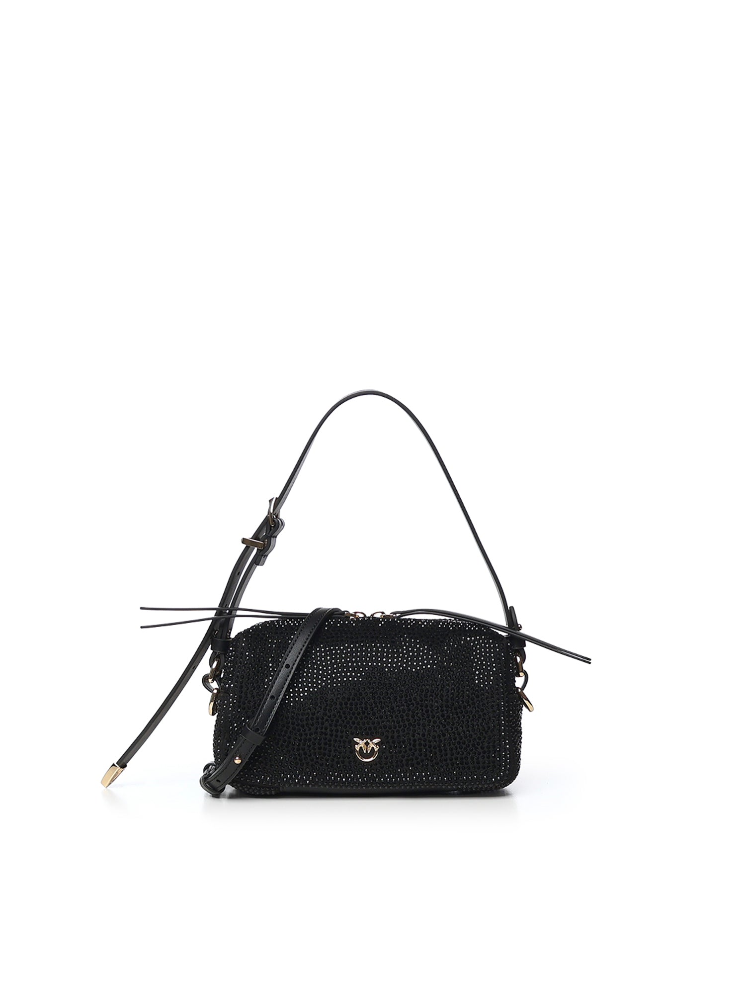 Borsa bauletto mini effetto suede con strass 106967 A3O8Z99Y PINKO 