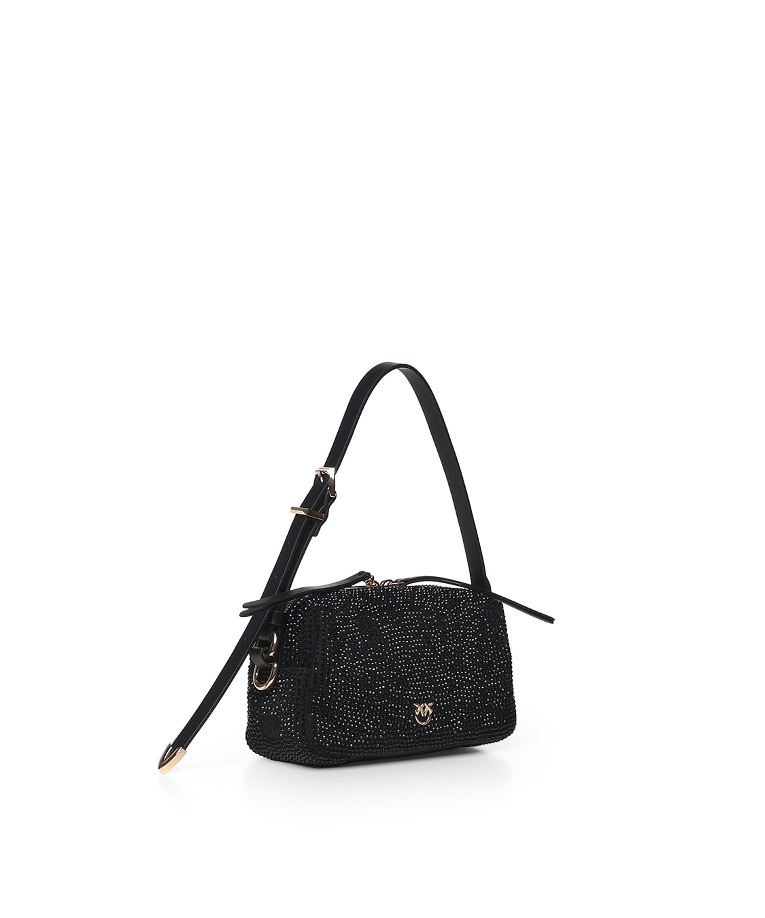 Borsa bauletto mini effetto suede con strass 106967 A3O8Z99Y PINKO 