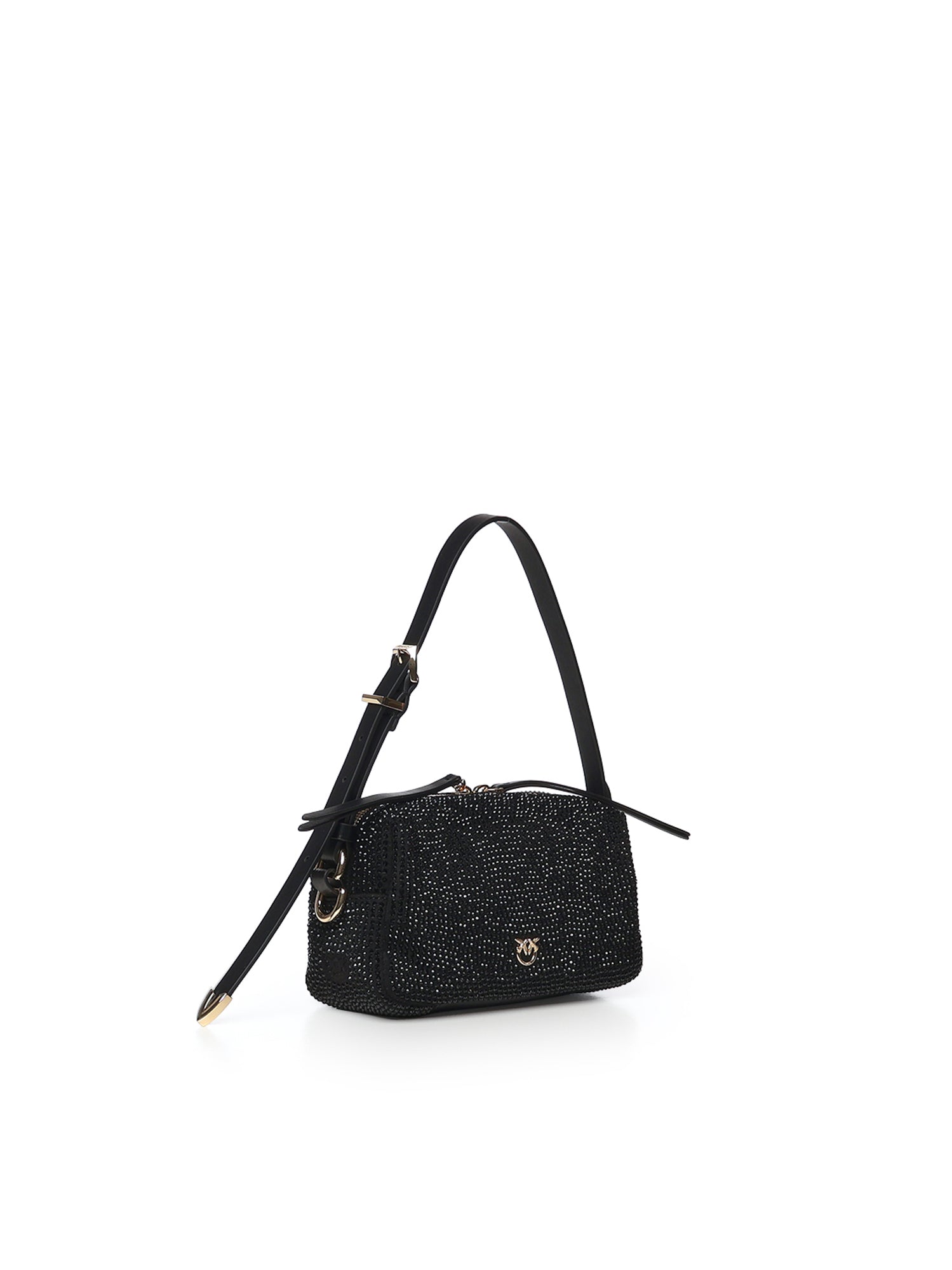 Borsa bauletto mini effetto suede con strass 106967 A3O8Z99Y PINKO 