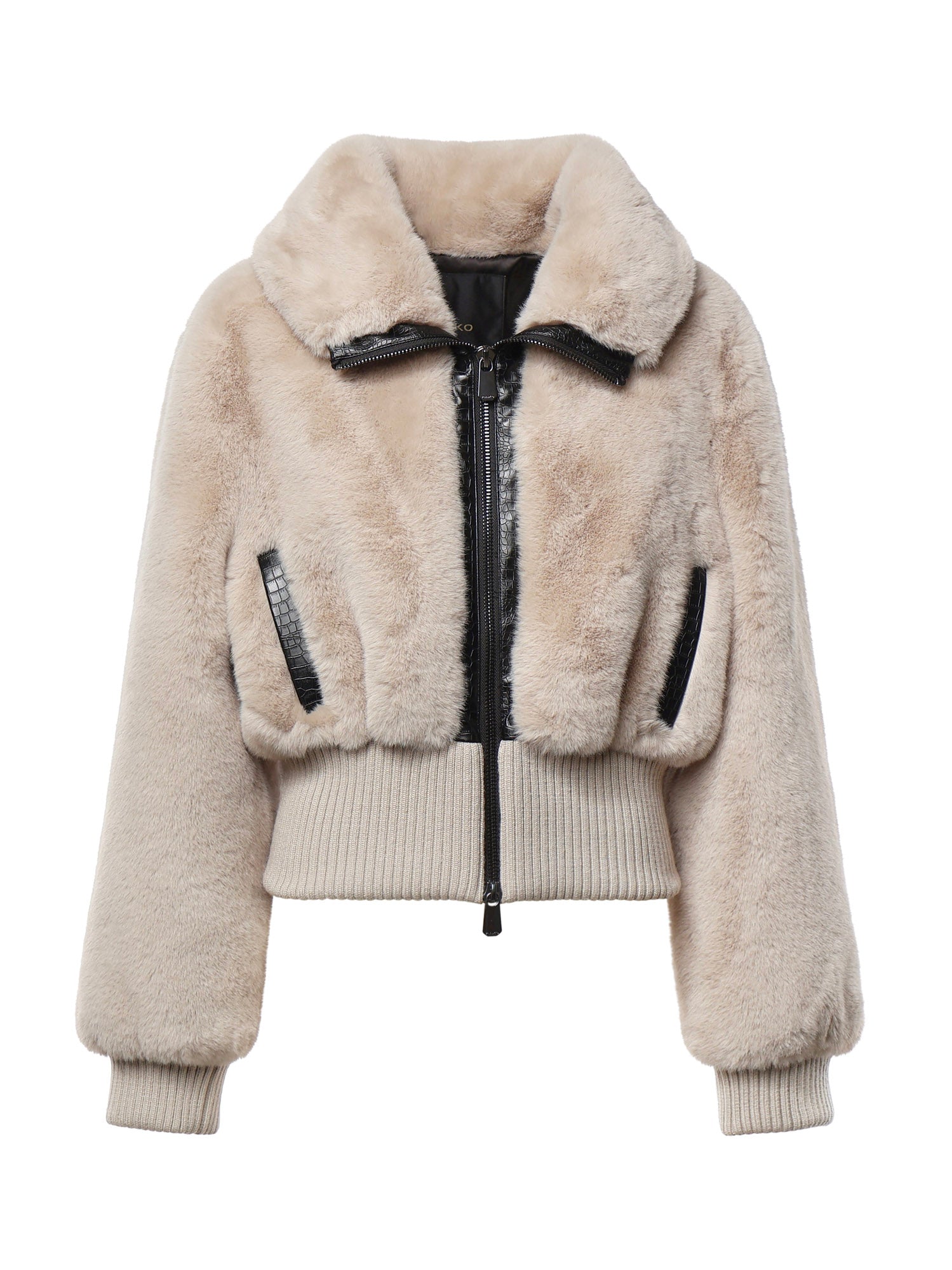 Bomber cropped effetto pelliccia 107040 A3E7C32 PINKO 