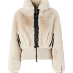 Bomber cropped effetto pelliccia 107040 A3E7C32 PINKO 