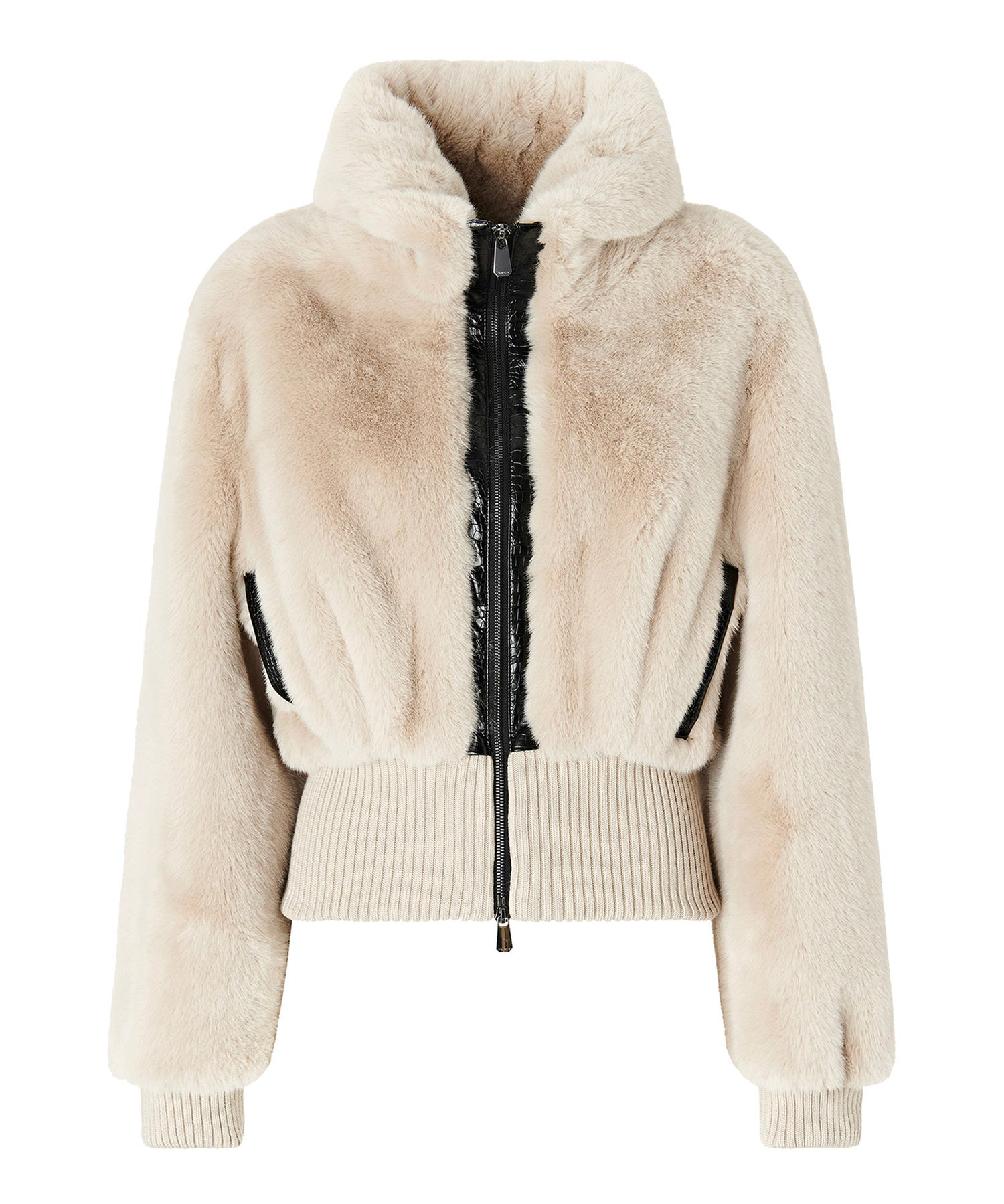 Bomber cropped effetto pelliccia 107040 A3E7C32 PINKO 