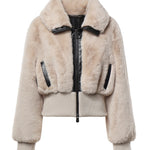 Bomber cropped effetto pelliccia 107040 A3E7C32 PINKO 