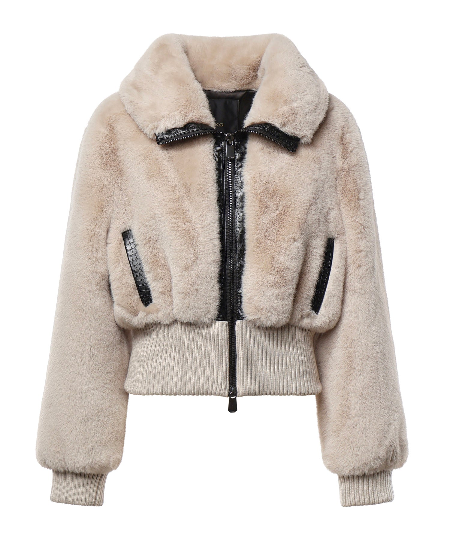 Bomber cropped effetto pelliccia 107040 A3E7C32 PINKO 
