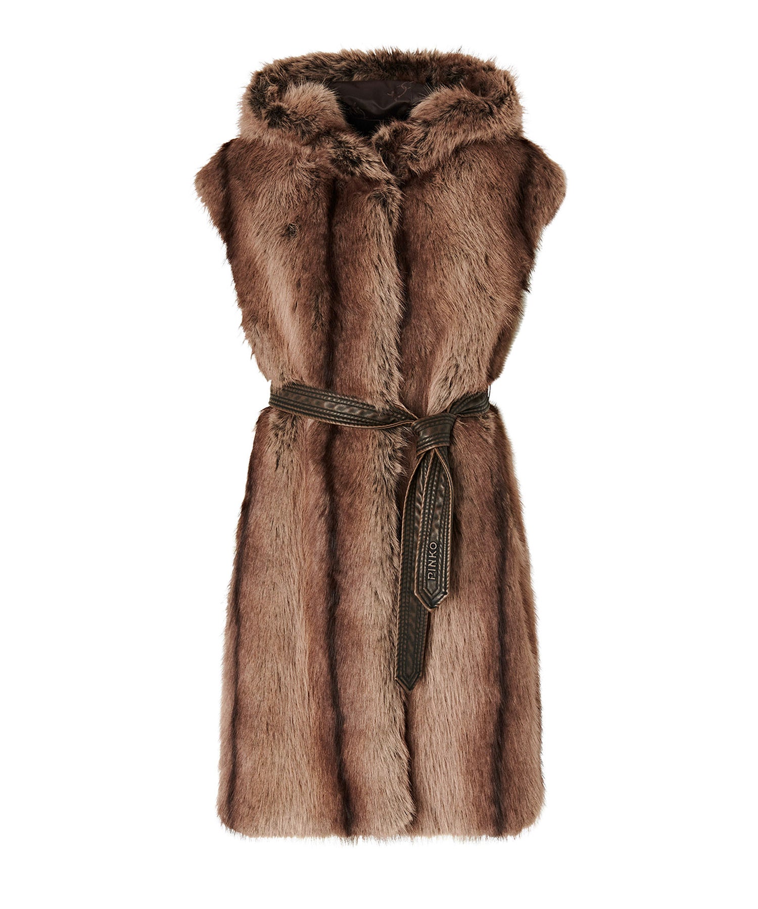 Gilet lungo effetto pelliccia 107042 A3C6D31 PINKO 