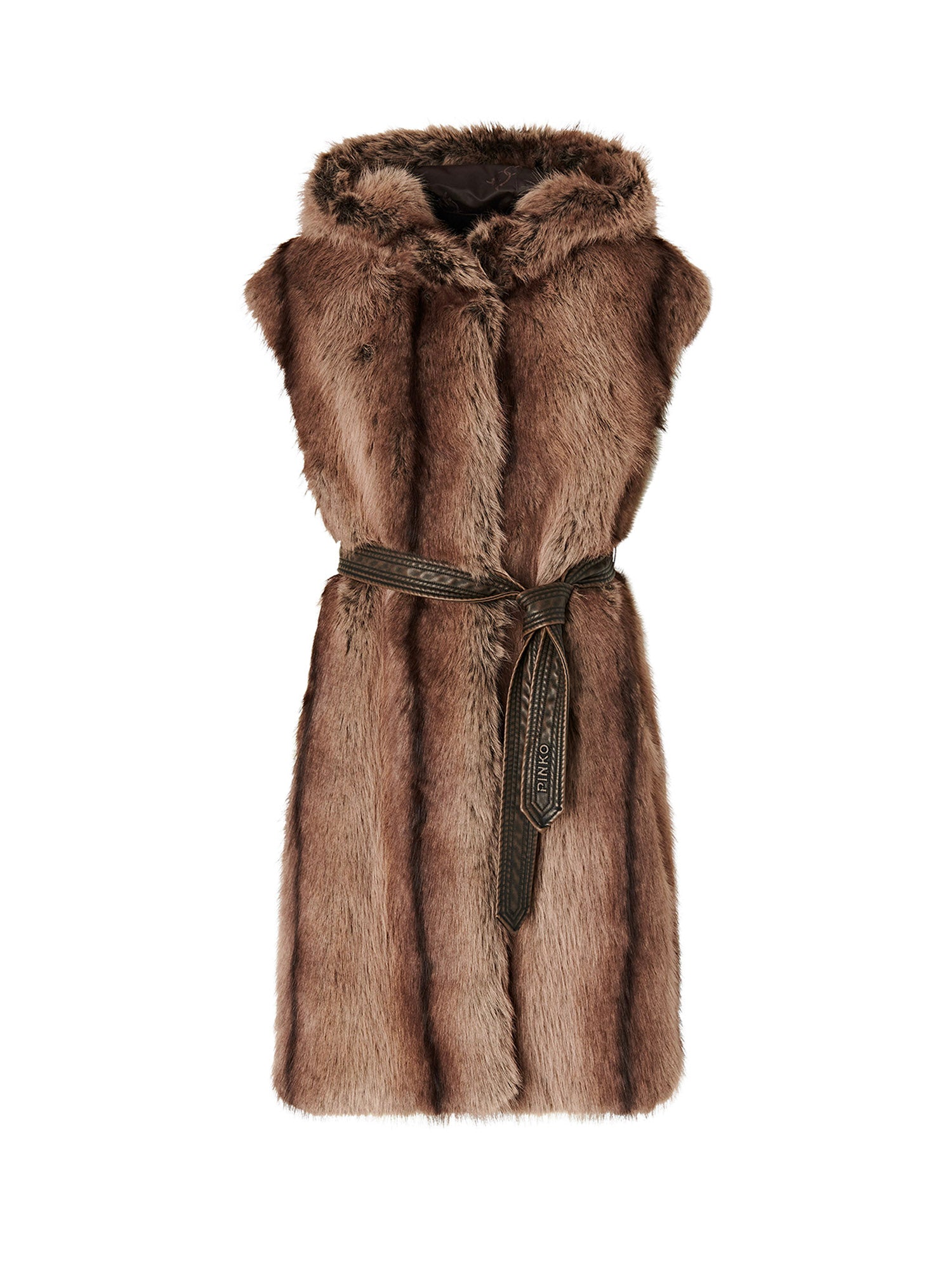Gilet lungo effetto pelliccia 107042 A3C6D31 PINKO 