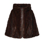 Giacca blouson effetto pelliccia con cappuccio 107054 A3C5M11 PINKO 