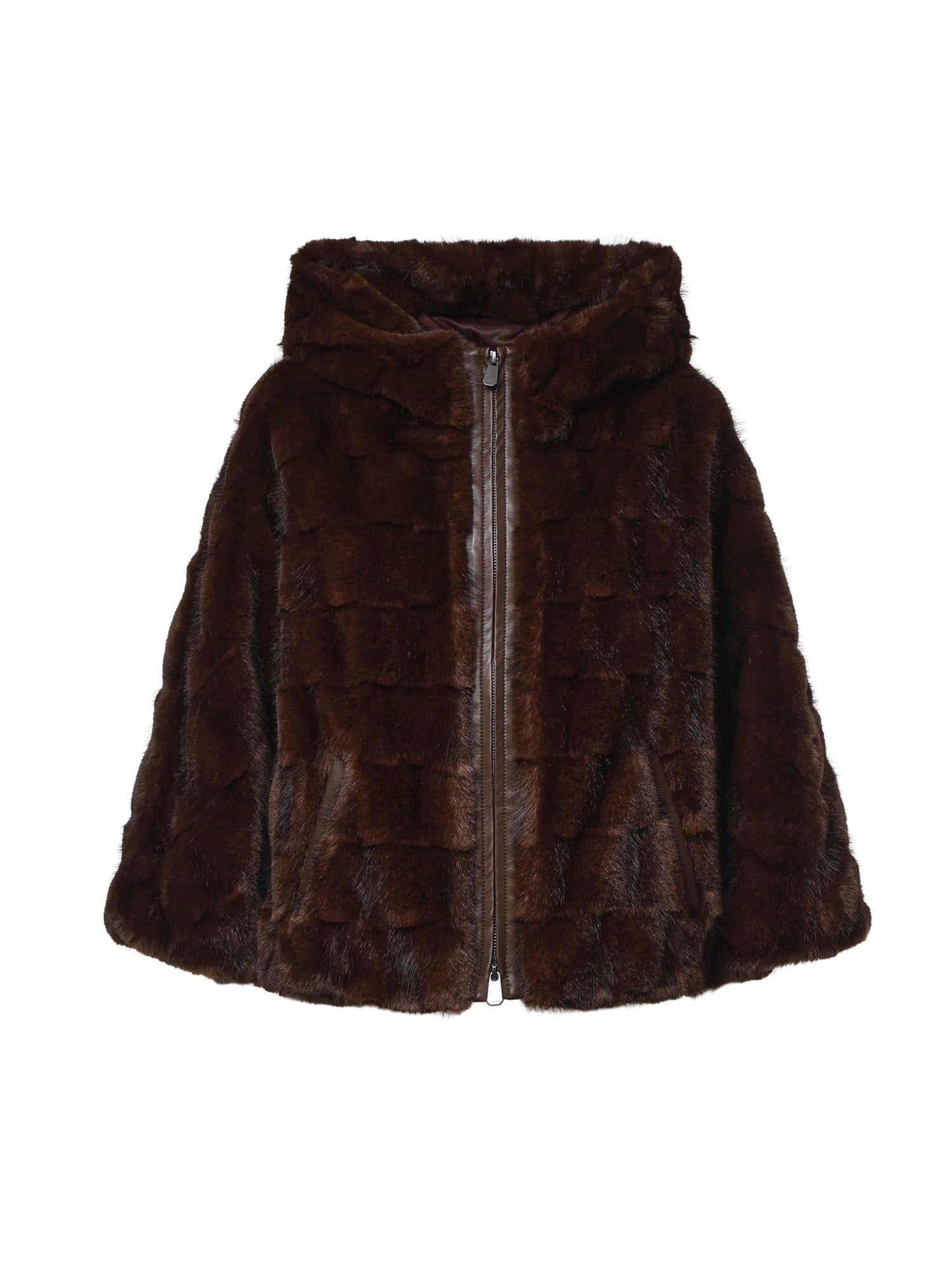 Giacca blouson effetto pelliccia con cappuccio 107054 A3C5M11 PINKO 
