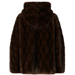 Giacca blouson effetto pelliccia con cappuccio 107054 A3C5M11 PINKO 