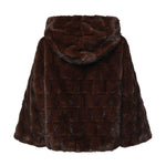 Giacca blouson effetto pelliccia con cappuccio 107054 A3C5M11 PINKO 
