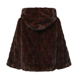 Giacca blouson effetto pelliccia con cappuccio 107054 A3C5M11 PINKO 